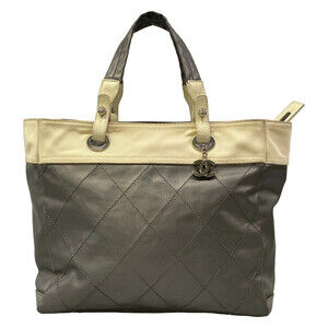Chanel Paris Biarritz Tote Mm Dark Gray #324762C10B